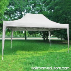 Quictent Privacy 10x15 EZ Pop Up Canopy Party Tent Gazebo 100% Waterproof with Sides and Mesh Windows White